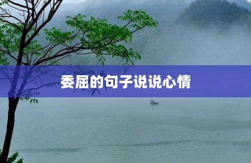 委屈的句子说说心情