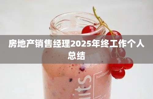 房地产销售经理2025年终工作个人总结