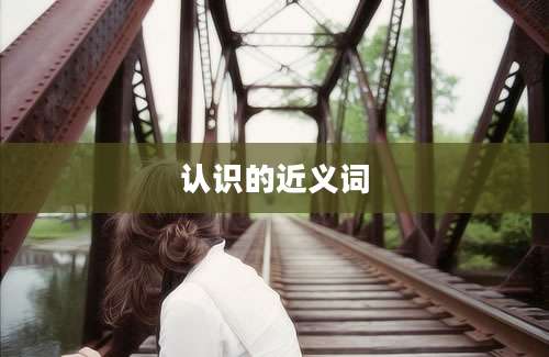 认识的近义词