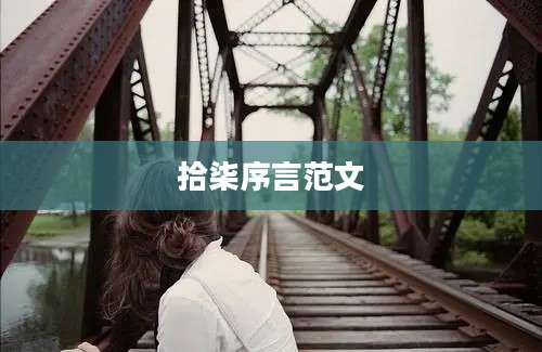 拾柒序言范文