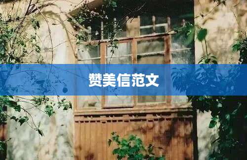 赞美信范文