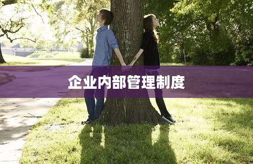企业内部管理制度