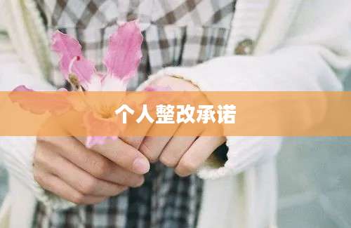 个人整改承诺