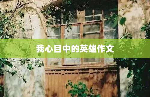 我心目中的英雄作文