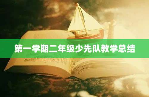 第一学期二年级少先队教学总结