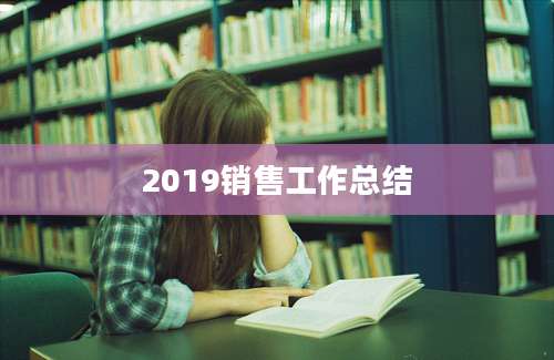 2019销售工作总结