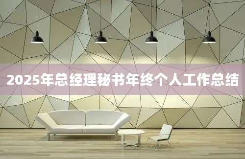 2025年总经理秘书年终个人工作总结