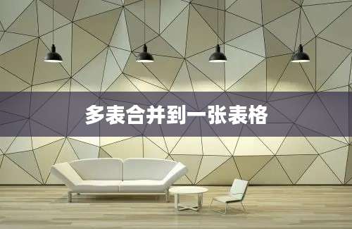 多表合并到一张表格
