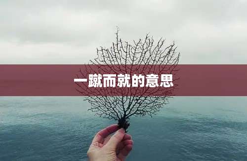 一蹴而就的意思
