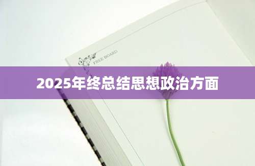 2025年终总结思想政治方面