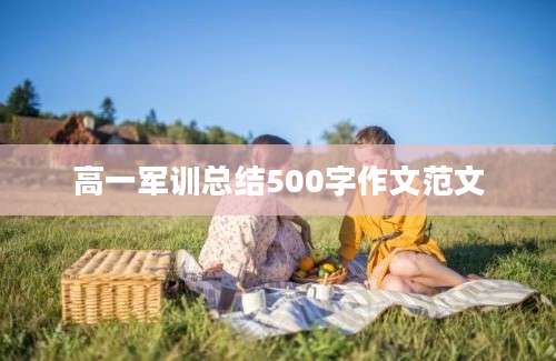 高一军训总结500字作文范文