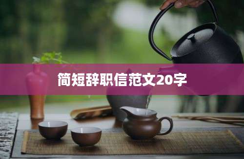 简短辞职信范文20字
