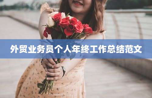 外贸业务员个人年终工作总结范文