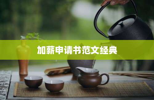 加薪申请书范文经典