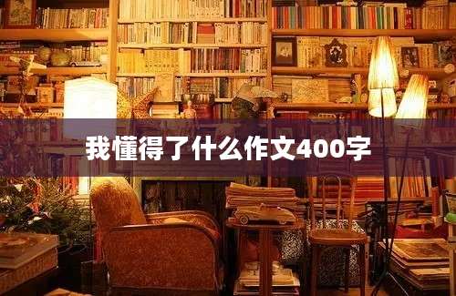 我懂得了什么作文400字