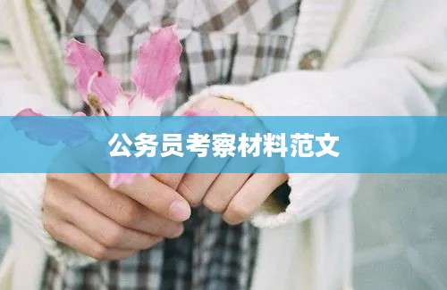 公务员考察材料范文