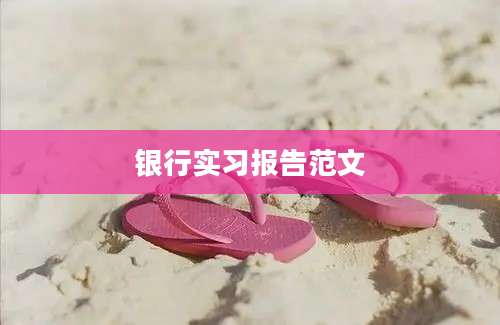 银行实习报告范文