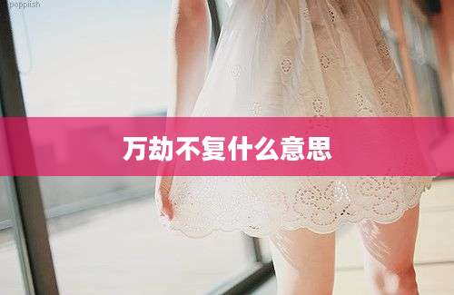 万劫不复什么意思