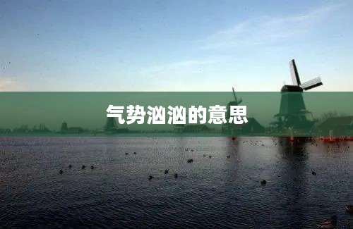 气势汹汹的意思