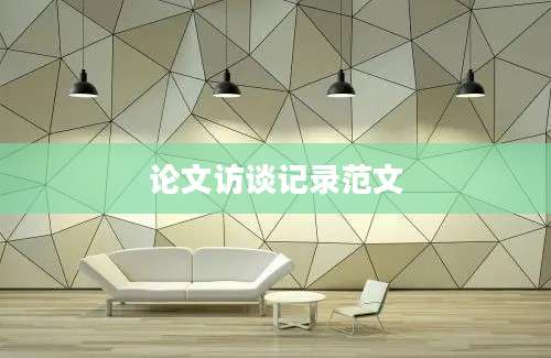 论文访谈记录范文