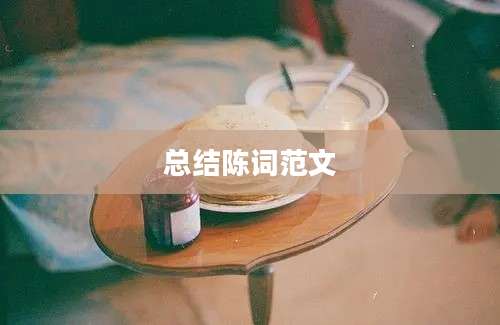 总结陈词范文