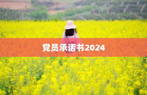党员承诺书2024