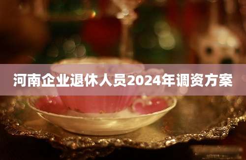 河南企业退休人员2024年调资方案