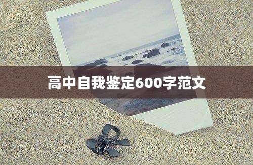 高中自我鉴定600字范文