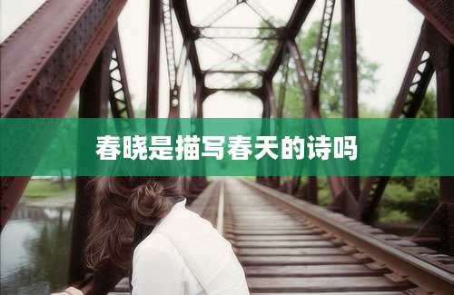 春晓是描写春天的诗吗