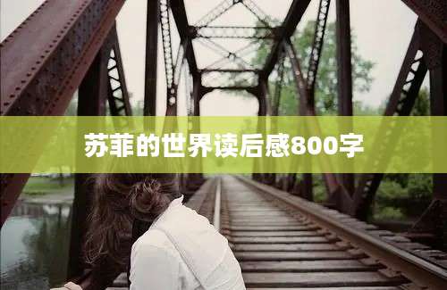 苏菲的世界读后感800字