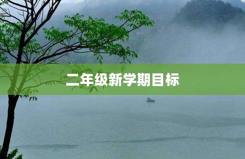 二年级新学期目标