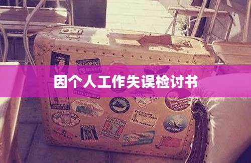 因个人工作失误检讨书
