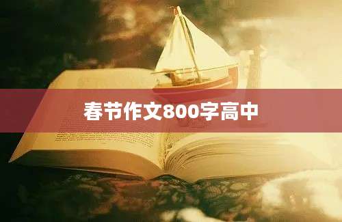 春节作文800字高中