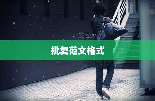 批复范文格式