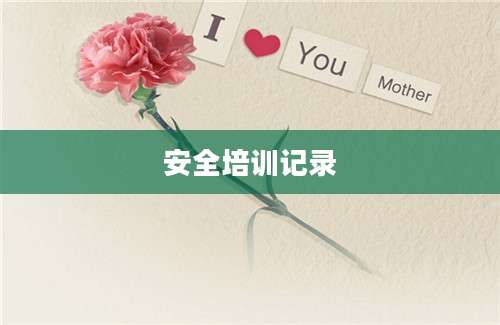 安全培训记录