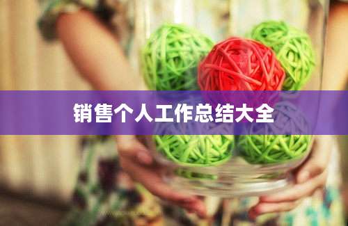 销售个人工作总结大全