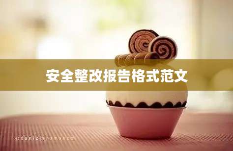 安全整改报告格式范文