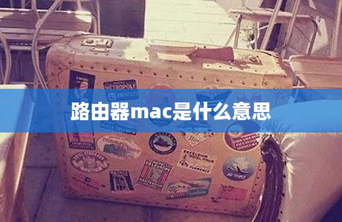 路由器mac是什么意思