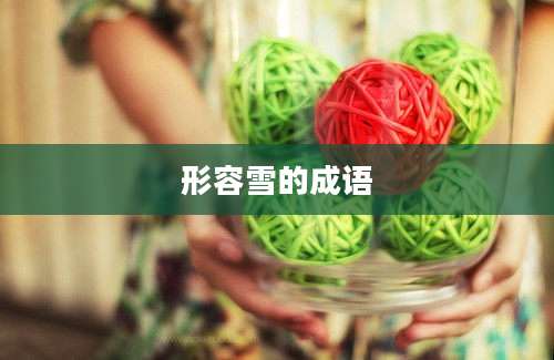 形容雪的成语