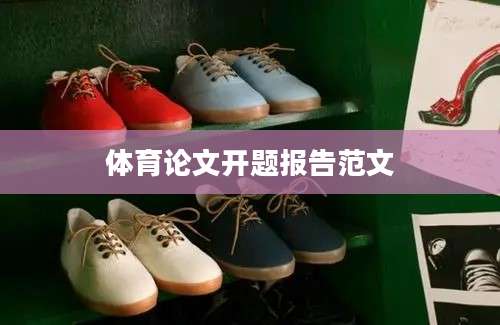 体育论文开题报告范文
