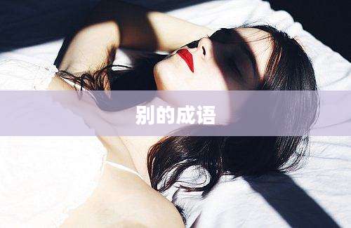 别的成语