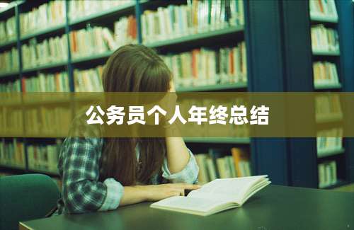 公务员个人年终总结