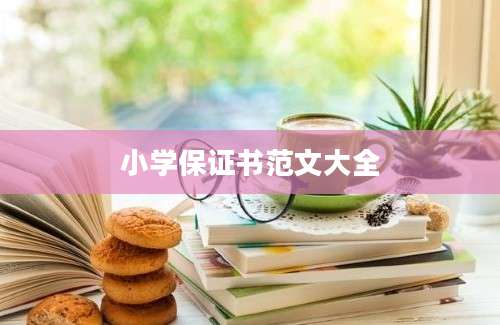 小学保证书范文大全