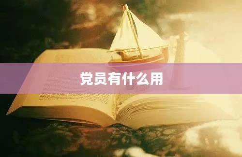 党员有什么用