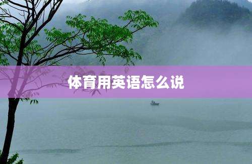 体育用英语怎么说