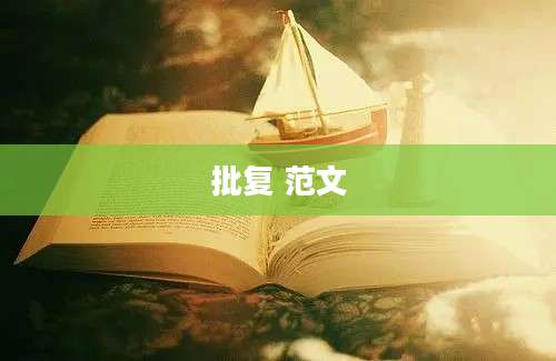 批复 范文
