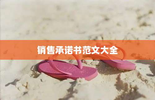 销售承诺书范文大全