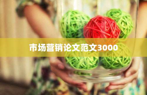 市场营销论文范文3000