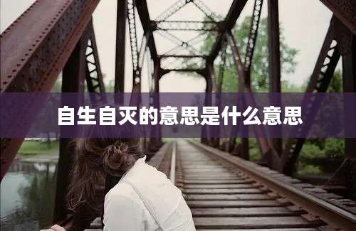 自生自灭的意思是什么意思