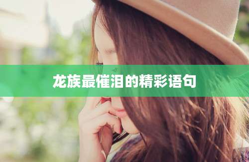 龙族最催泪的精彩语句
